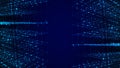 The concept of data connection in the blockchain network. Digital cyberspace data flow background. Network connections structure. Royalty Free Stock Photo
