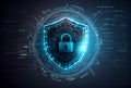 Concept for data privacy.conceptual cyber security encryption. Generative AI