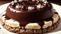 Decadent Brownie Delight A Celebration of National Ice Cream Sandwich Day.AI Generated