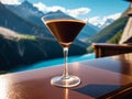 Decadent Delight Savor the Smoothness of a Chocolate Martini.AI Generated