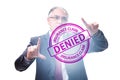 Concept of denying medical insurance claim Royalty Free Stock Photo