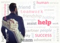 Concept, depicting help. Royalty Free Stock Photo