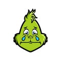 Grinch emoticon emoji Sad Face sticker