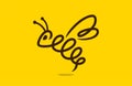 Abstract Honey bee Logo
