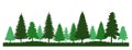 Pine Tree Forest evergreen Silhouette Clipart