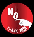 Concept Design No Thank You Royalty Free Stock Photo