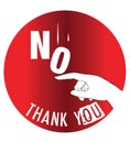 Concept Design No Thank You Royalty Free Stock Photo