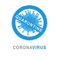 Concept design for save arae from coronavirus label Royalty Free Stock Photo