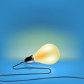 Concept design single Light bulb with cord