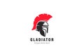 Gladiator Knight helmet Logo template