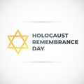 Concept design with Star of David for International Holocaust remembrance day.