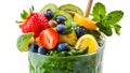 Detoxifying Smoothie Recipe with Fruits, Berries, and Organic Ingredients for Weight Loss and