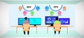 Concept of Devops, development and operations team working together Royalty Free Stock Photo