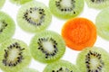 Concept diet, health food. Slices kiwi fruit