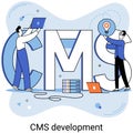 Concept of digital content management system, CMS development software metaphor, program development service technology Royalty Free Stock Photo