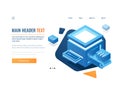 Concept of digital data statistic report and information analysis, server room and datacenter banner cloud storage