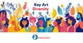 Concept of diversity: Arrows with "DIVERSITY" written on them / , isolated Royalty Free Stock Photo