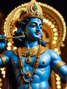 The Divine Presence of Krishna in Statue Form.AI Generated