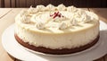 Divine White Chocolate Cheesecake Delight.AI Generated