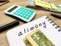 The concept of divorce, payment of alimony Royalty Free Stock Photo