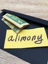 The concept of divorce, payment of alimony Royalty Free Stock Photo