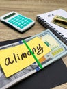 The concept of divorce, payment of alimony Royalty Free Stock Photo