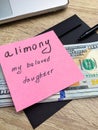 The concept of divorce, payment of alimony Royalty Free Stock Photo