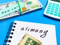 The concept of divorce, payment of alimony Royalty Free Stock Photo