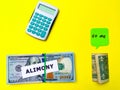 The concept of divorce, payment of alimony Royalty Free Stock Photo