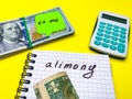 The concept of divorce, payment of alimony Royalty Free Stock Photo