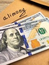 The concept of divorce, payment of alimony Royalty Free Stock Photo