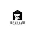 Concept dog cat pet house home logo design vector Royalty Free Stock Photo