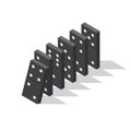 Concept of Domino effect Royalty Free Stock Photo