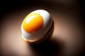 A Dramatic Capture of a Cracked Egg in Creative Lighting.AI Generated