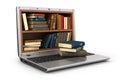 Concept of E-learning education or internet library. Royalty Free Stock Photo
