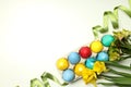 Concept of Easter eggs, space for text Royalty Free Stock Photo