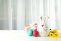 Concept of Easter eggs, space for text Royalty Free Stock Photo