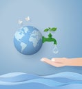Concept of world water day. Royalty Free Stock Photo