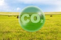 The concept of ecology. Reduced carbon emissions Royalty Free Stock Photo