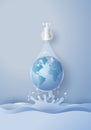 Concept of ecology and world water day.