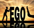 Concept of egoism as a problem in society Royalty Free Stock Photo