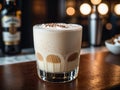 Elegant St. Petersburg Soiree with Creamy White Russian Delight.AI Generated