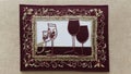 Elevate Your National Red Wine Day Exquisite Embroidered Wine Glass Holder for Wine Enthus.AI Generated