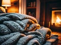 Embrace the Coziness Snug Nights with Soft and Fluffy Blankets.AI Generated