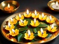 Embracing Diwali A Fragrant Symphony of Jasmine and Diyas.AI Generated