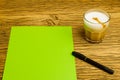Concept empty green page idea coffee Royalty Free Stock Photo