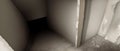 An Empty Room With A Brick Floor And Walls. Generative AI