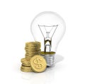 Concept of energy costs. Royalty Free Stock Photo