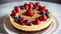 Enjoy National Cheesecake Day with a Delicious Graham Cracker Crust Treat.AI Generated
