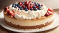 Enjoy National Cheesecake Day with a Delicious Graham Cracker Crust Treat.AI Generated
